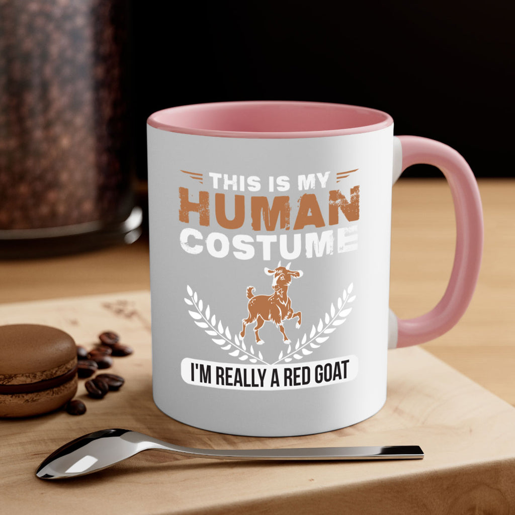 this is my human costume im really a red goat Style 1#- goat-Mug / Coffee Cup