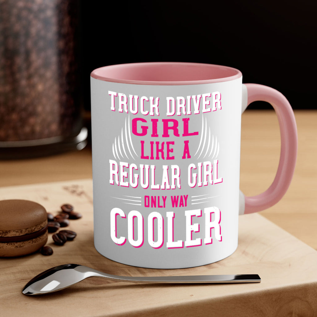 truck driver girl like a regular girl only way cooler Style 16#- truck driver-Mug / Coffee Cup
