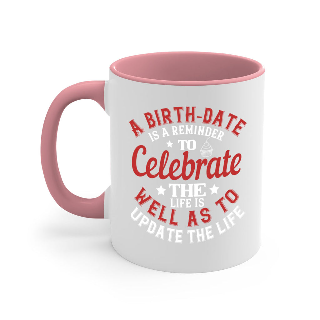 A birthdate is a reminder to celebrate the life as well as to update the life Style 104#- birthday-Mug / Coffee Cup