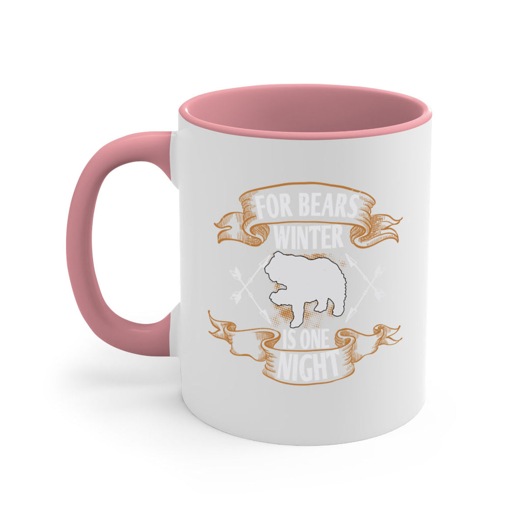 For bears, winter is one night 53#- bear-Mug / Coffee Cup