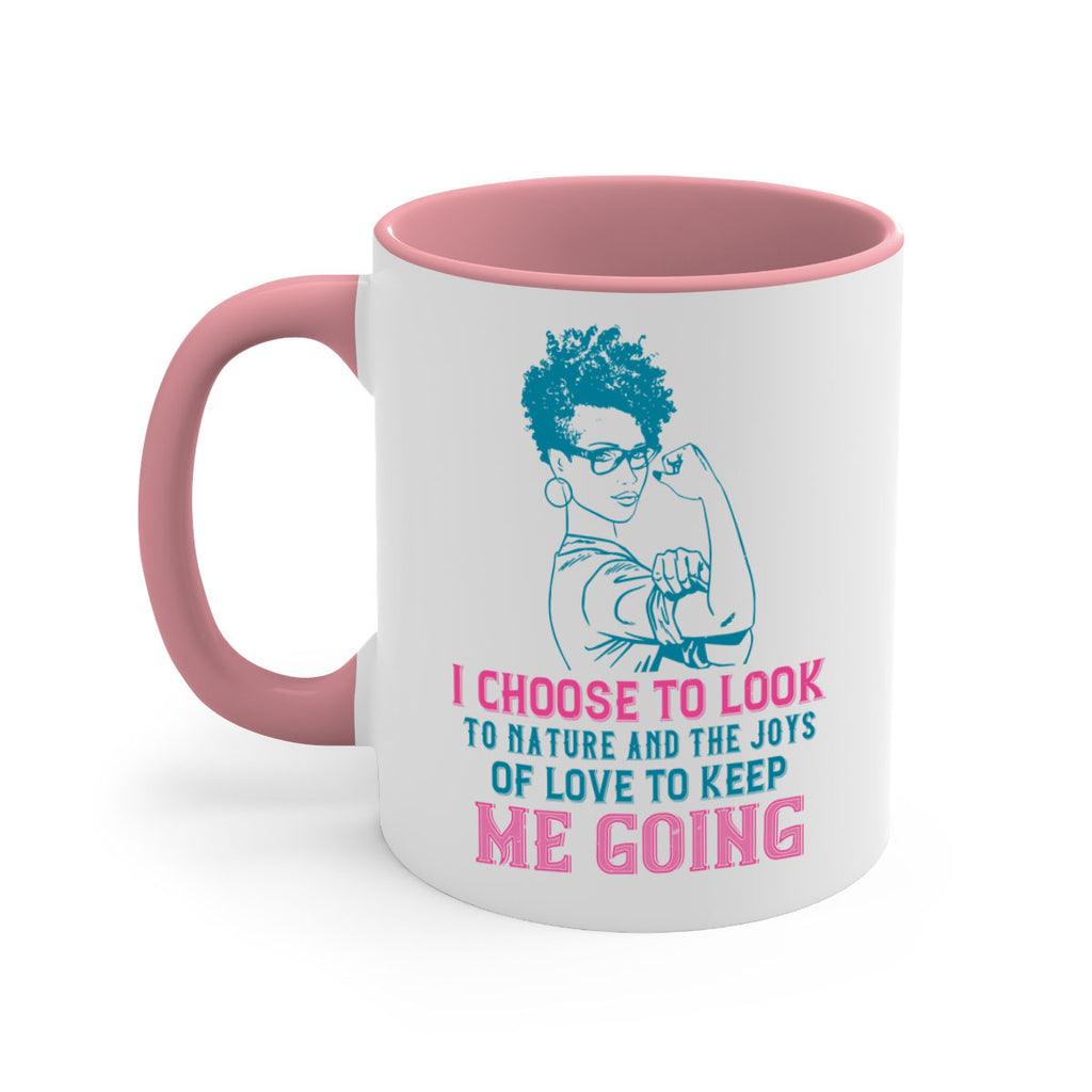 I choose to look to nature and the joys of love to keep me going Style 6#- Afro - Black-Mug / Coffee Cup