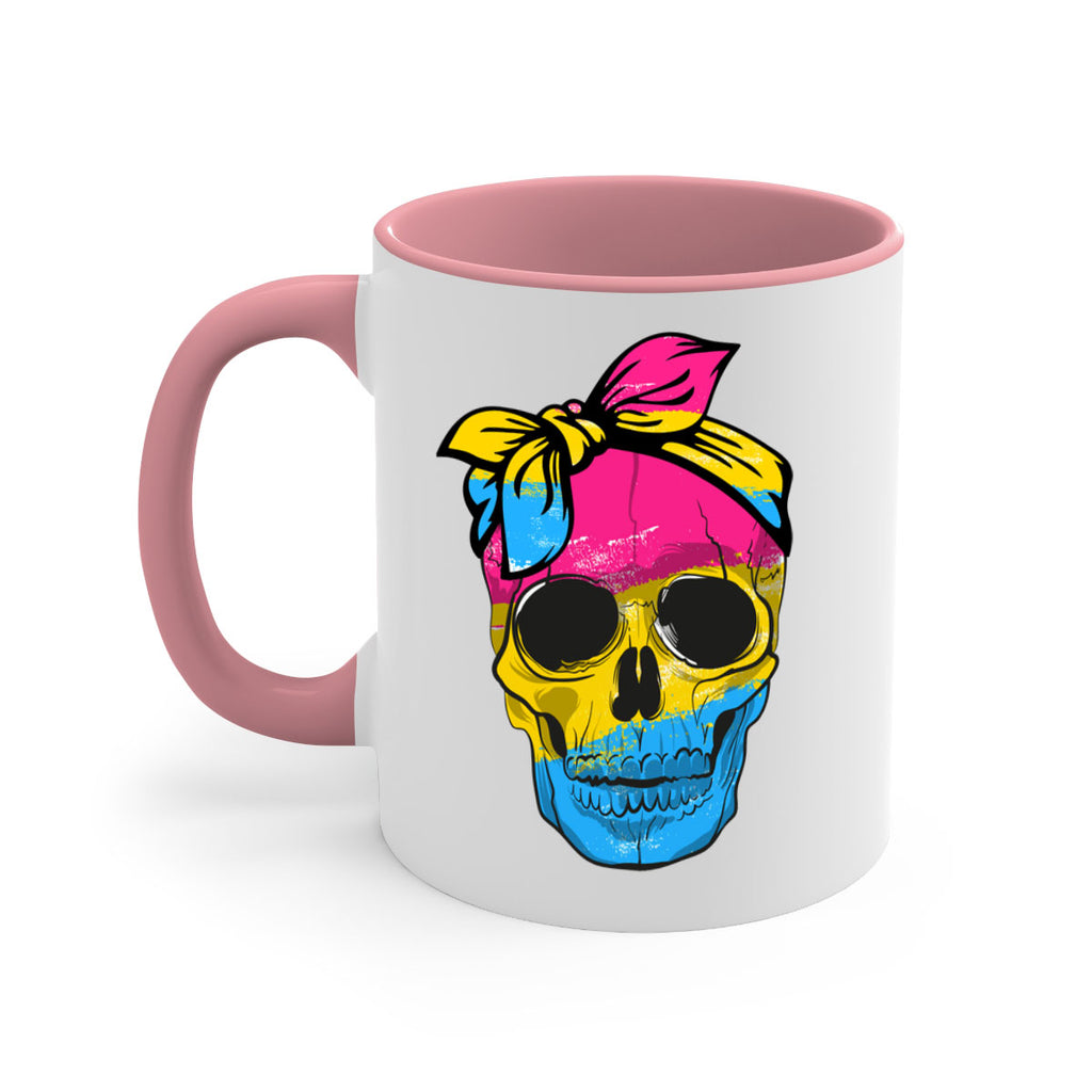Pansexual Lgbtq Skull Gay Pride Png 30#- lgbt-Mug / Coffee Cup