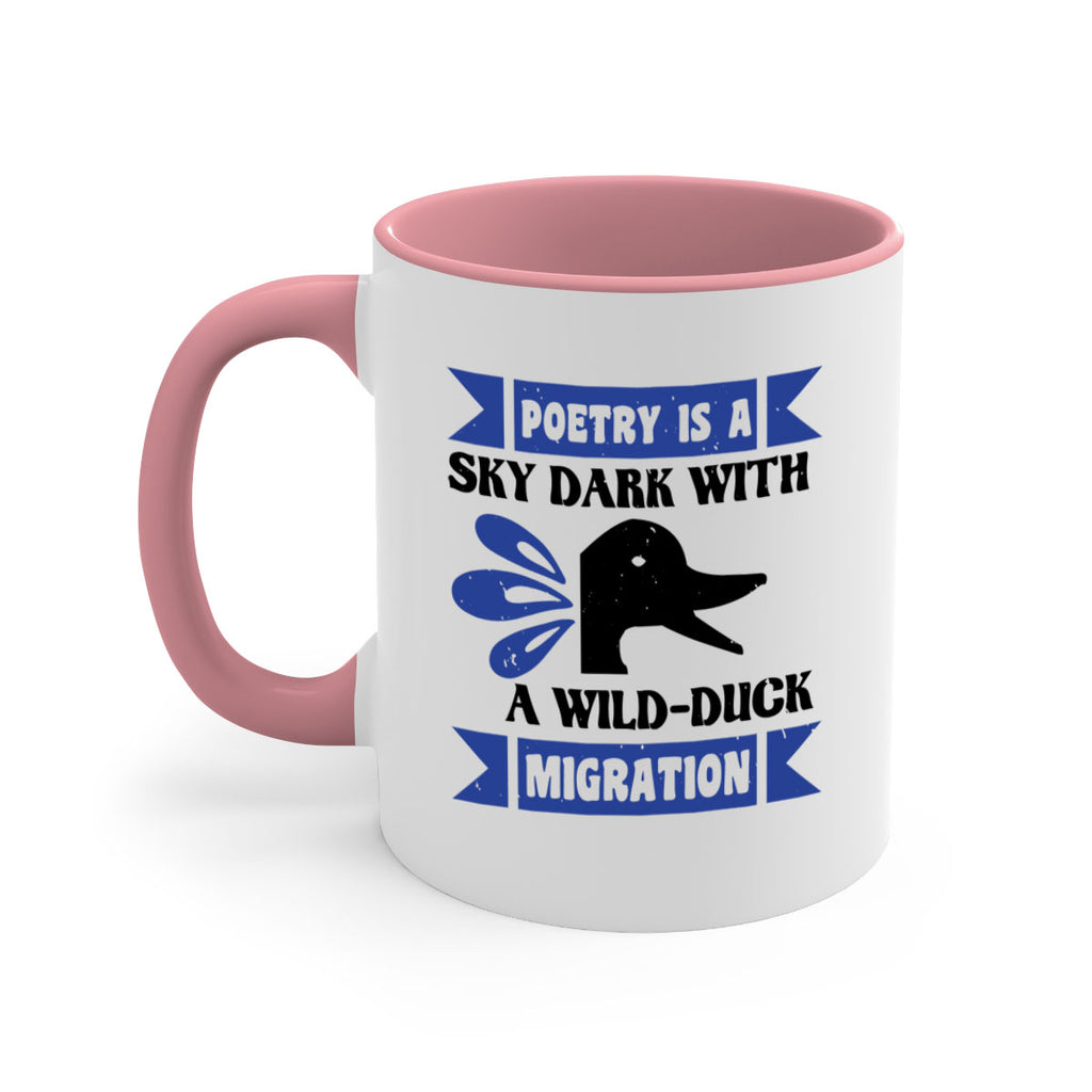 Poetry is a sky dark with a wildduck migration Style 22#- duck-Mug / Coffee Cup