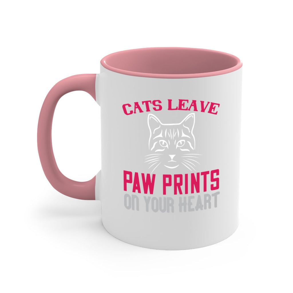 cats leave paw prints on your heart Style 39#- cat-Mug / Coffee Cup