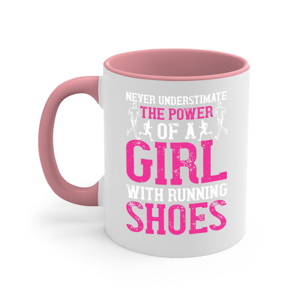 never understimate the power of a girl with running shoes 29#- running-Mug / Coffee Cup