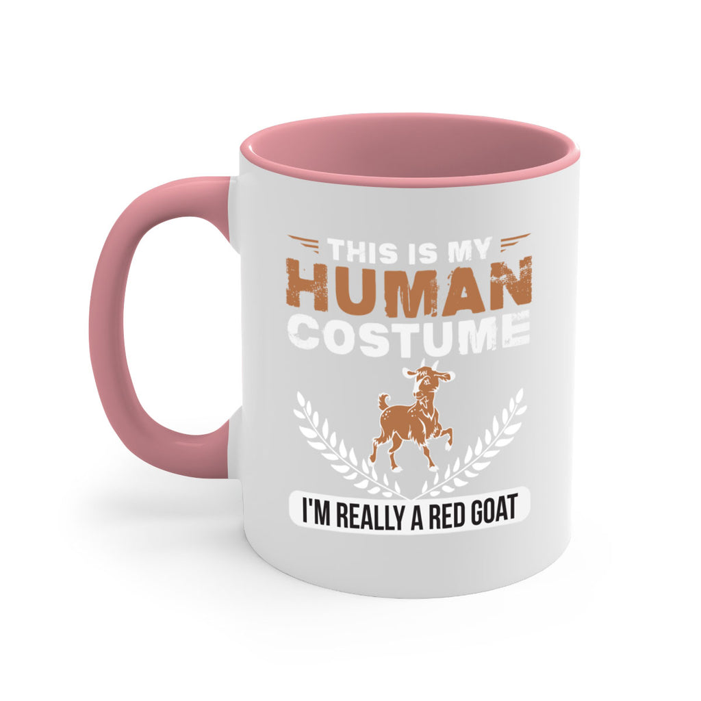 this is my human costume im really a red goat Style 1#- goat-Mug / Coffee Cup