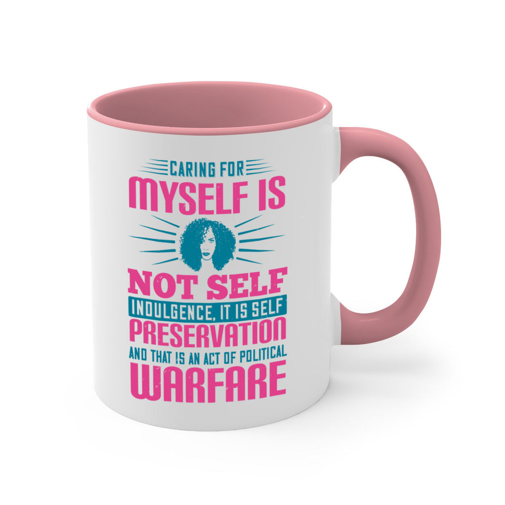 Caring for myself is not selfindulgence it is selfpreservation Style 36#- Afro - Black-Mug / Coffee Cup