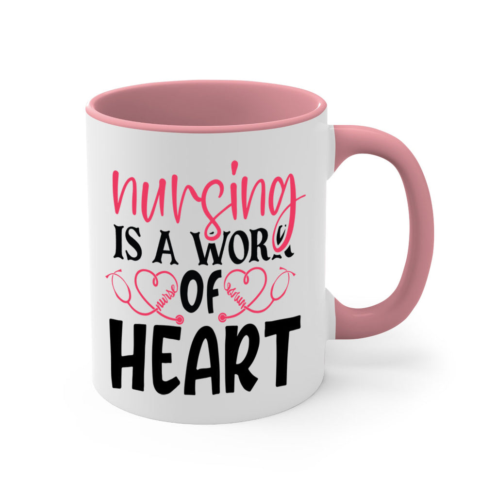 Nursing is a work of heart Style 360#- nurse-Mug / Coffee Cup
