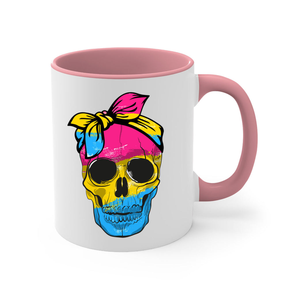 Pansexual Lgbtq Skull Gay Pride Png 30#- lgbt-Mug / Coffee Cup