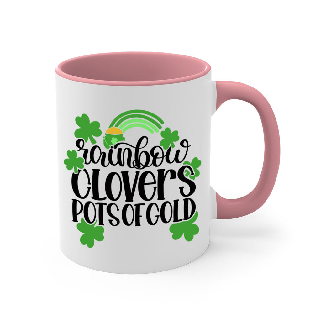 Rainbow Clovers Pots Of Gold Style 35#- St Patricks Day-Mug / Coffee Cup