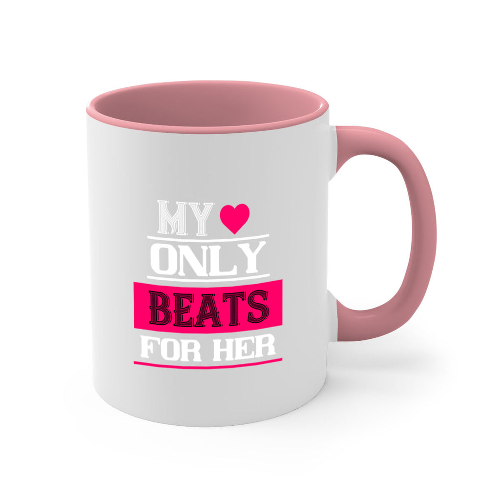 my love only beats for her 36#- valentines day-Mug / Coffee Cup