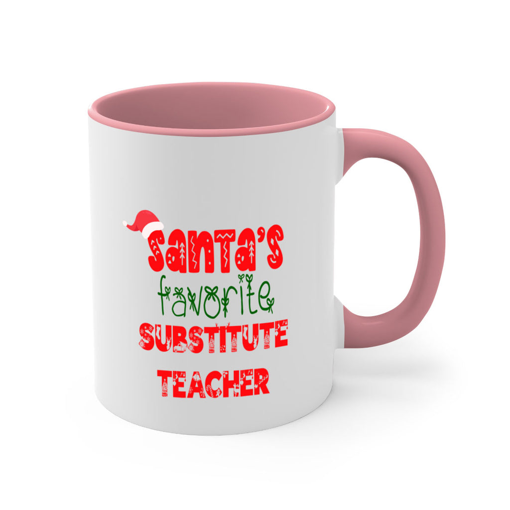 santas favorite substitute teacher style 1106#- christmas-Mug / Coffee Cup
