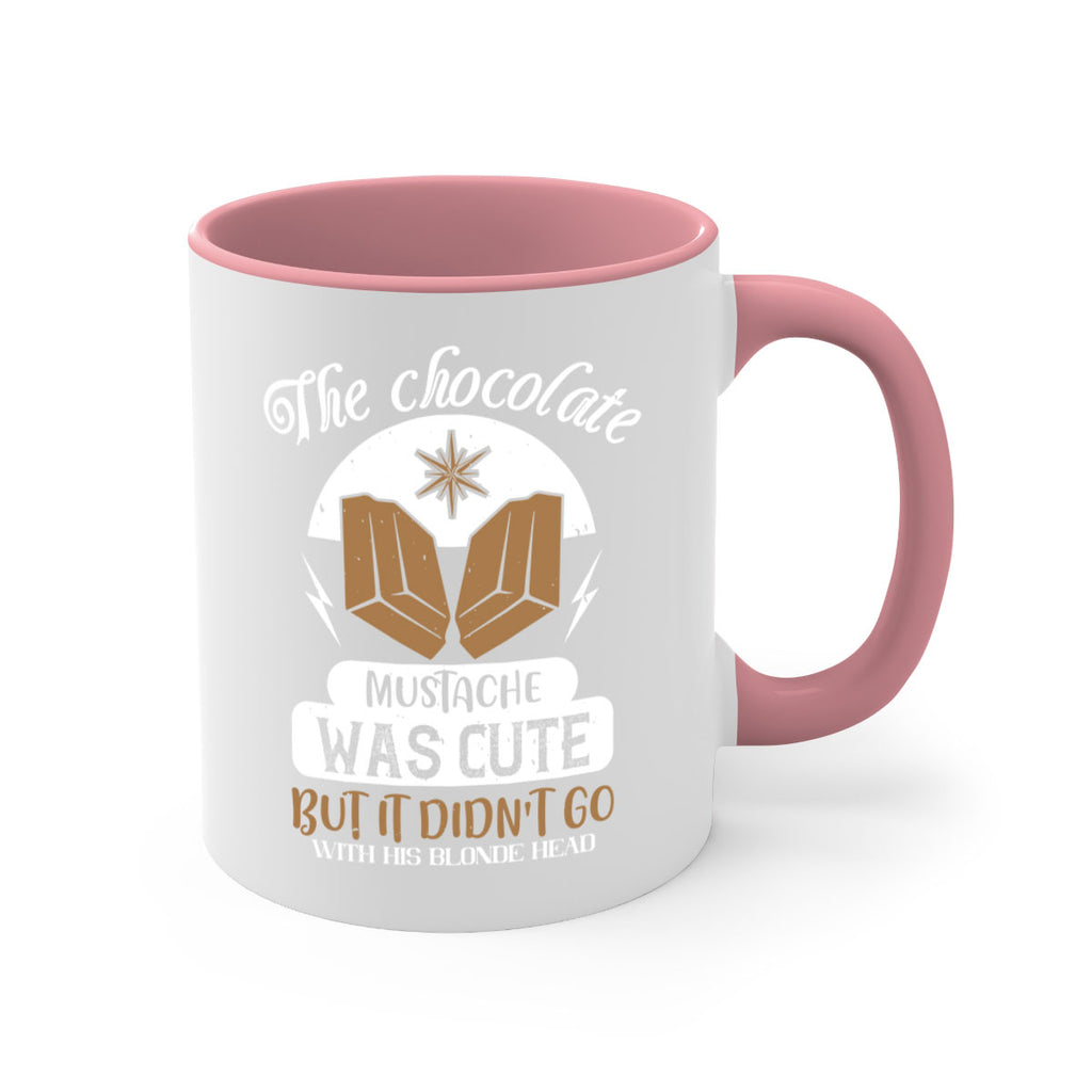 the chocolate mustache was cute but it didn’t go with his blonde head 16#- chocolate-Mug / Coffee Cup