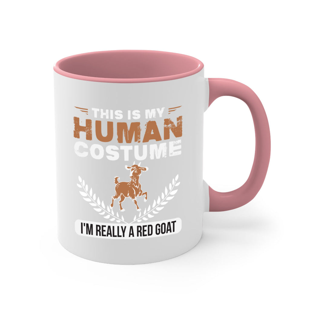 this is my human costume im really a red goat Style 1#- goat-Mug / Coffee Cup