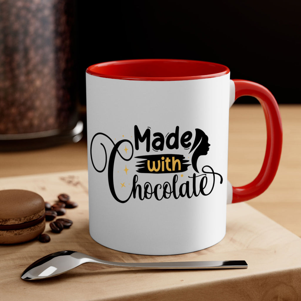 Made with chocolate Style 24#- Black women - Girls-Mug / Coffee Cup