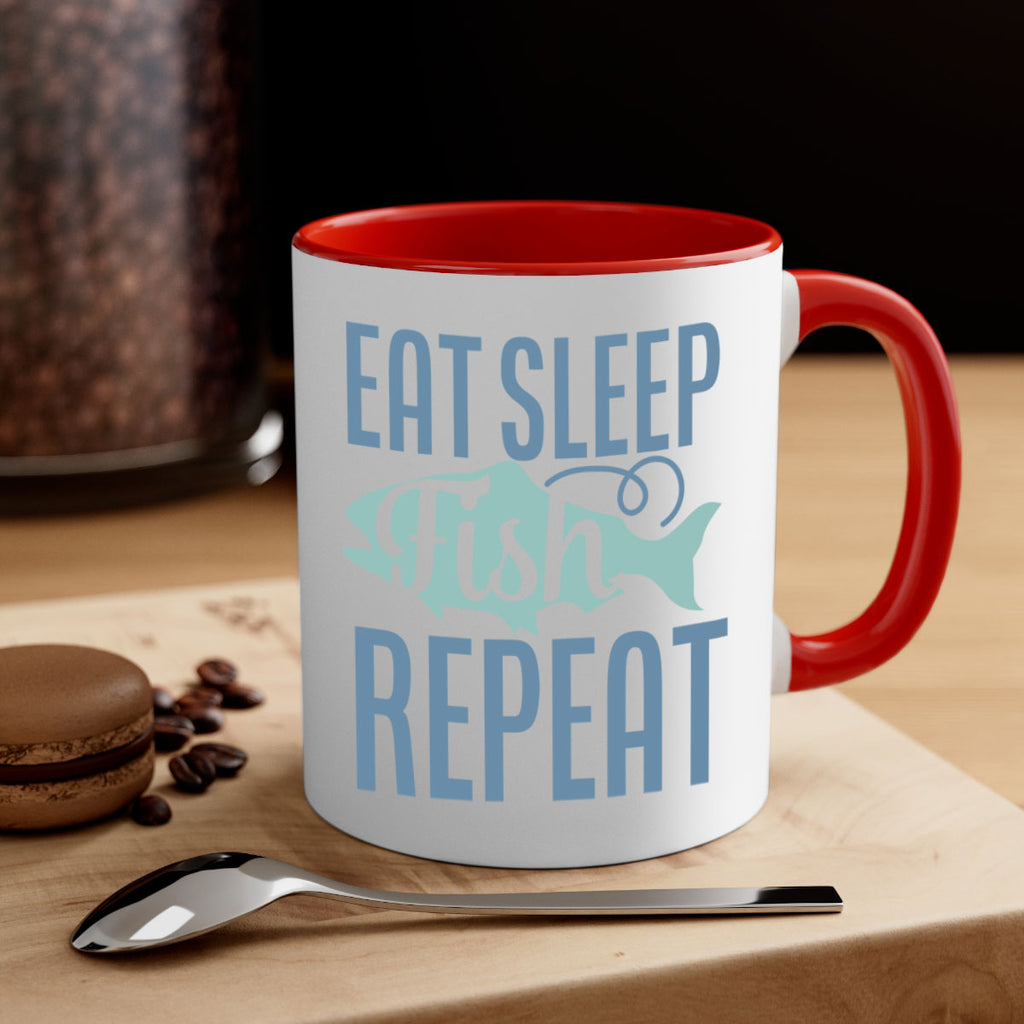 eat sleep fish repeat 222#- fishing-Mug / Coffee Cup