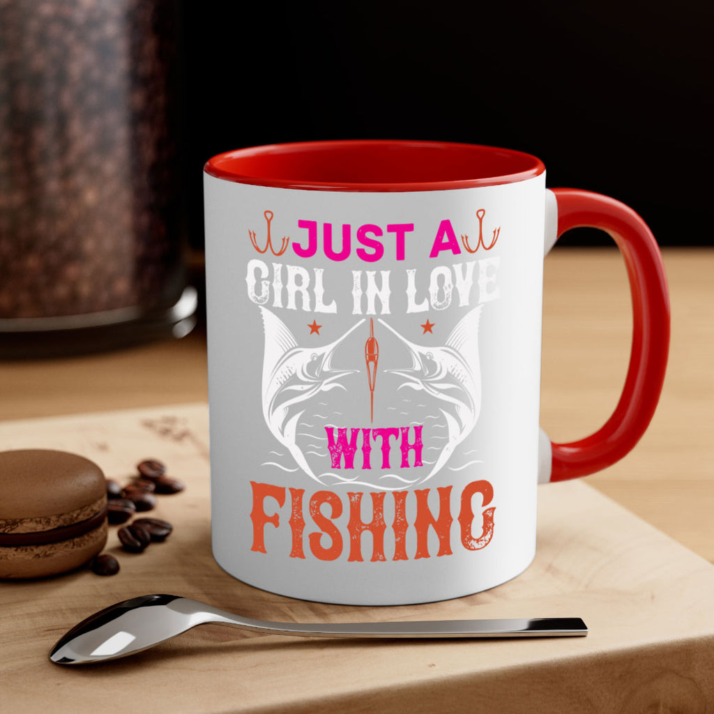 just a girl in love with fishing 73#- fishing-Mug / Coffee Cup