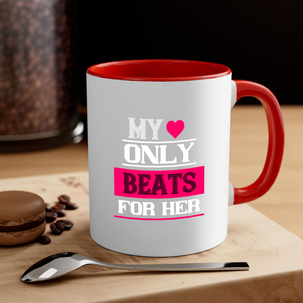 my love only beats for her 36#- valentines day-Mug / Coffee Cup