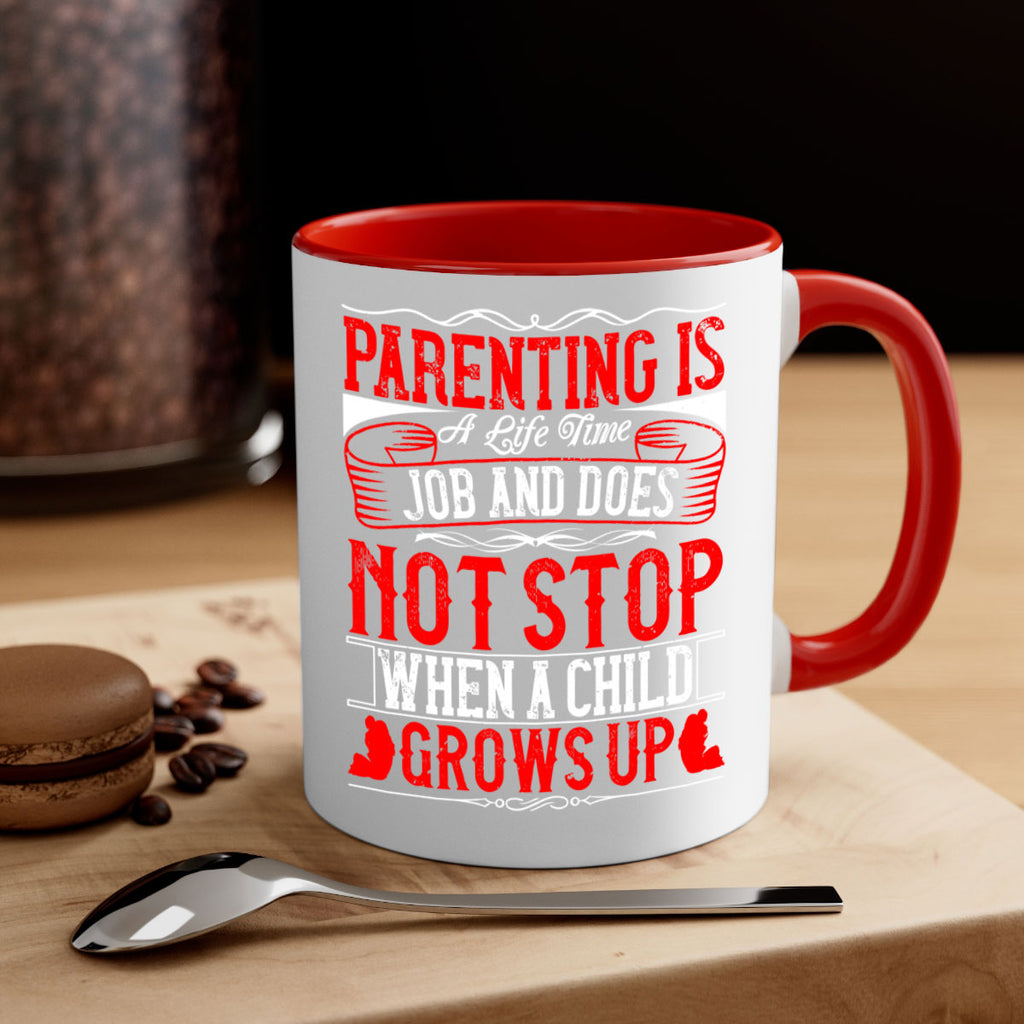 parenting is a life time job and does not stop when a child grows up 29#- parents day-Mug / Coffee Cup