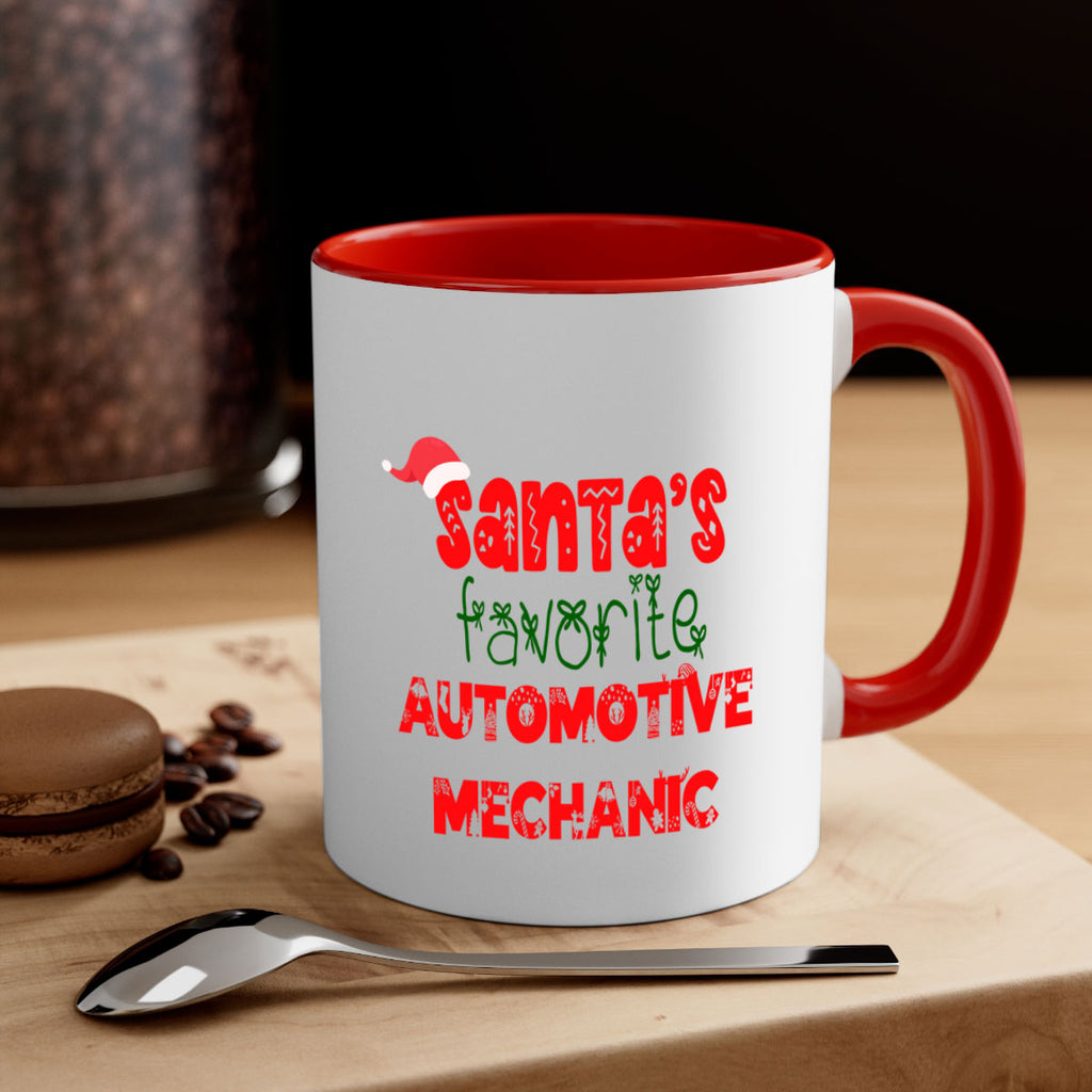 santas favorite automotive mechanic style 668#- christmas-Mug / Coffee Cup