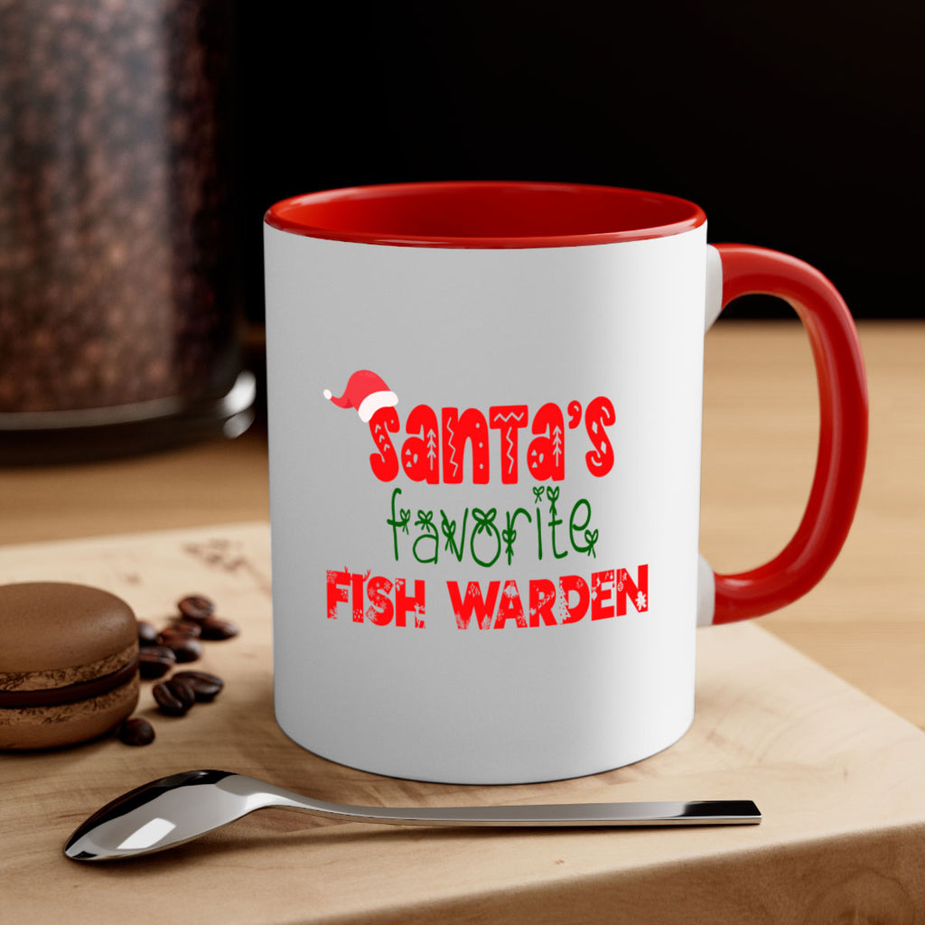 santas favorite fish warden style 825#- christmas-Mug / Coffee Cup