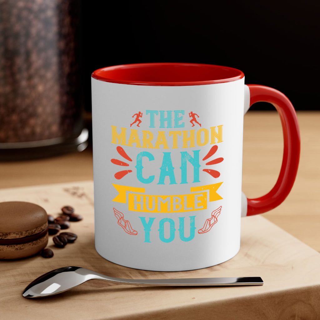 the marathon can humble you 14#- running-Mug / Coffee Cup
