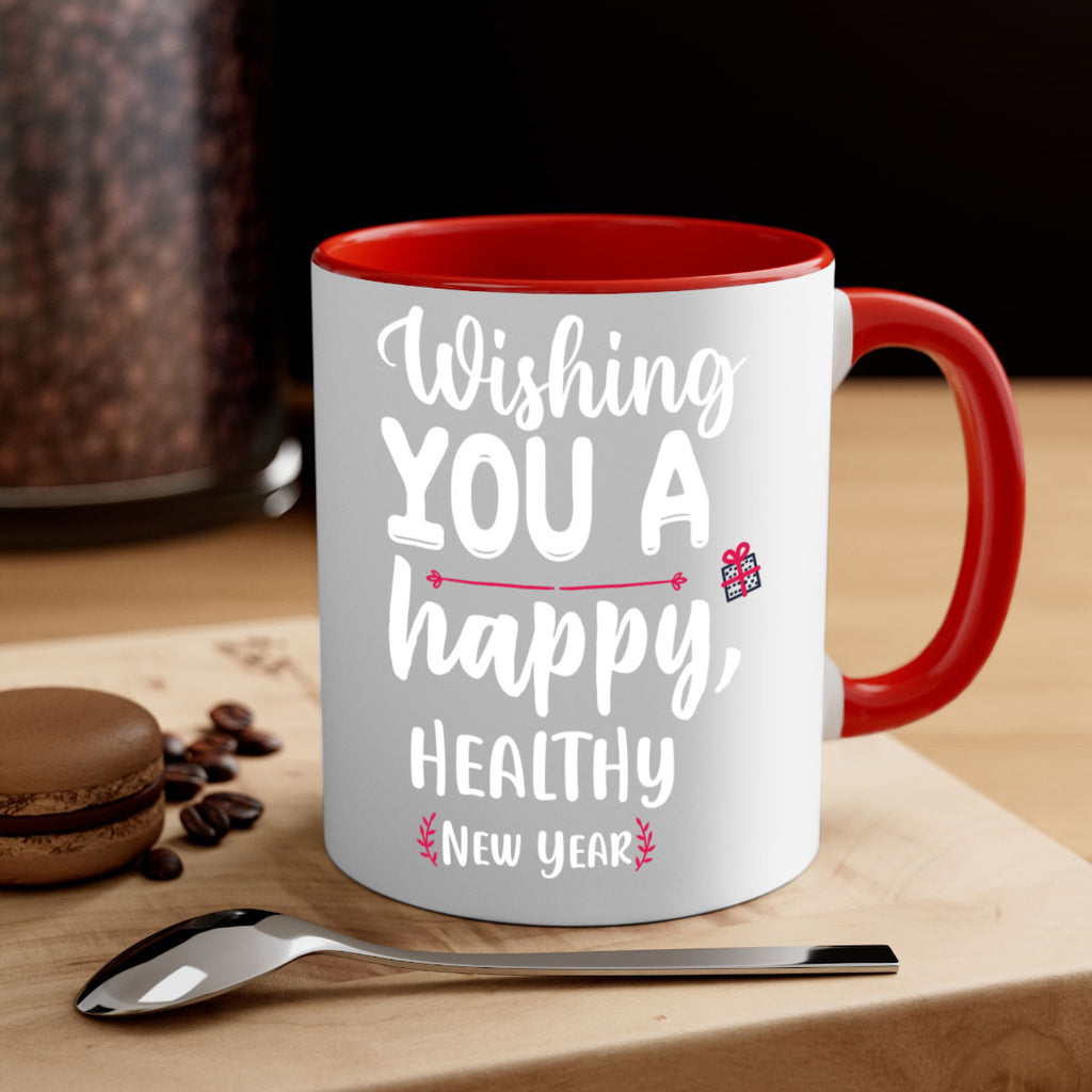 wishing you a happy, healthy new year style 1243#- christmas-Mug / Coffee Cup