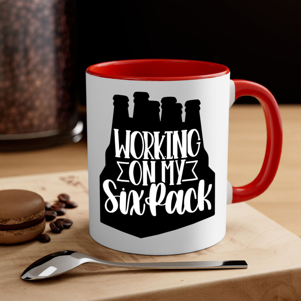working on my six pack 13#- beer-Mug / Coffee Cup