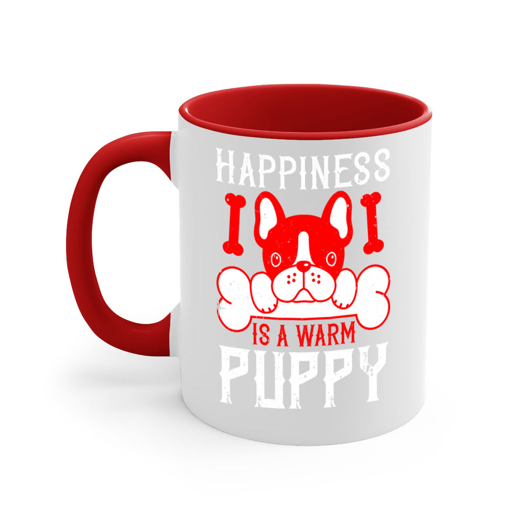 Happiness is a warm puppy Style 203#- Dog-Mug / Coffee Cup