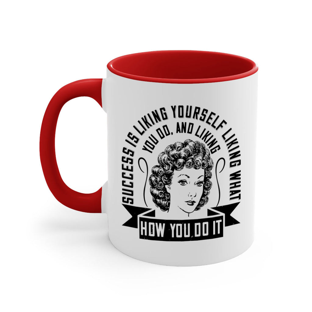Success is liking yourself liking what you do and liking how you do it Style 16#- Afro - Black-Mug / Coffee Cup
