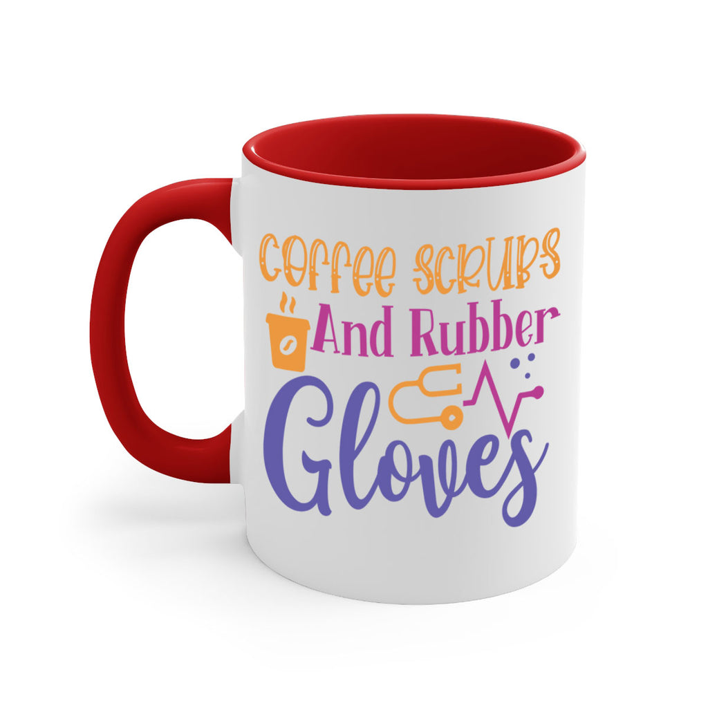 coffee scrubs and rubber gloves Style 392#- nurse-Mug / Coffee Cup