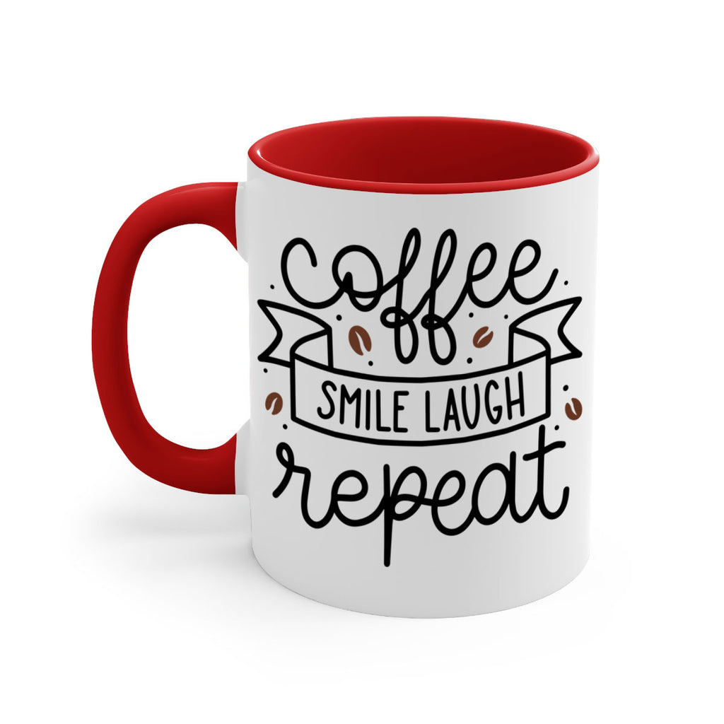 coffee smile laugh repeat 139#- coffee-Mug / Coffee Cup