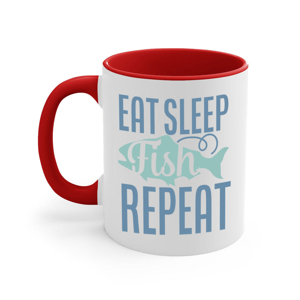 eat sleep fish repeat 222#- fishing-Mug / Coffee Cup