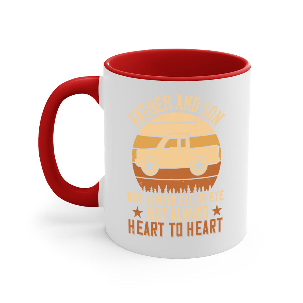 father and son not always eye to eye but always heart to heart Style 2#- truck driver-Mug / Coffee Cup