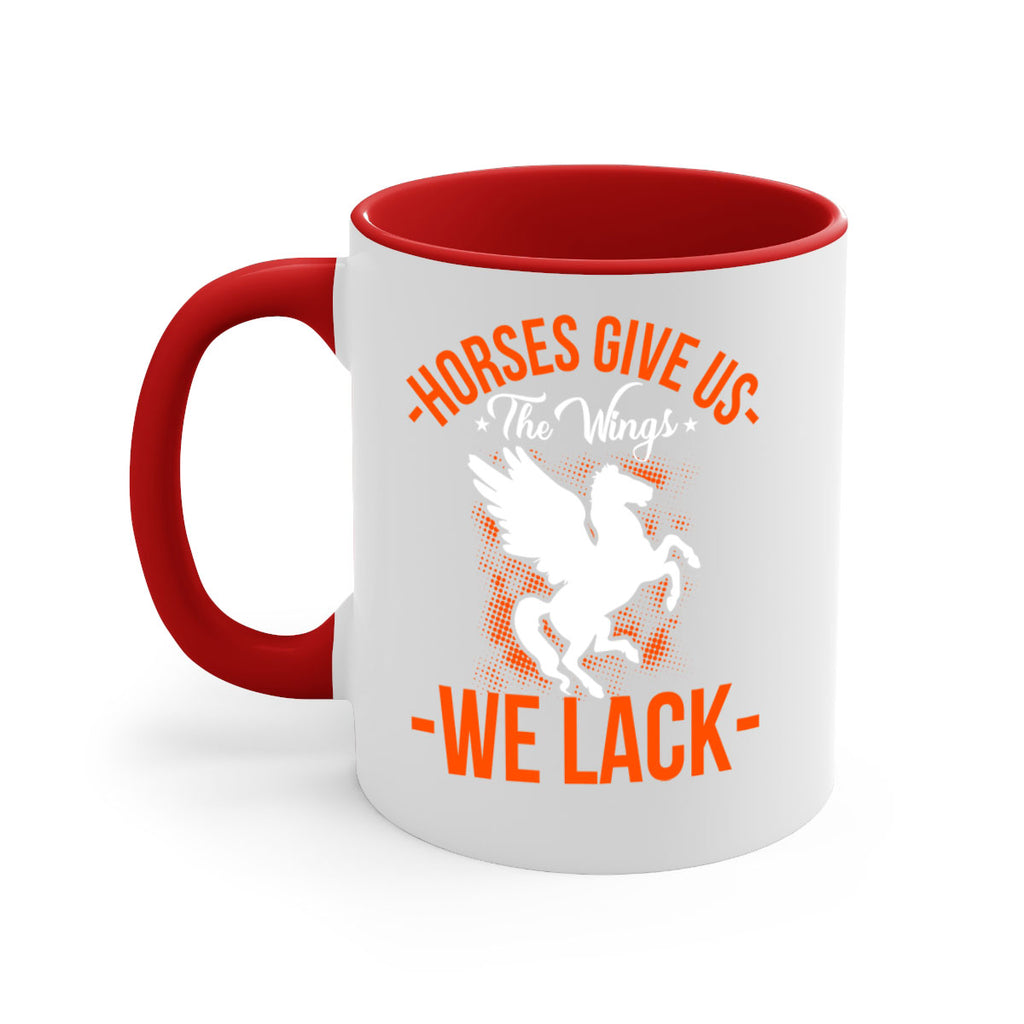 horses give us the wings we lack Style 4#- horse-Mug / Coffee Cup