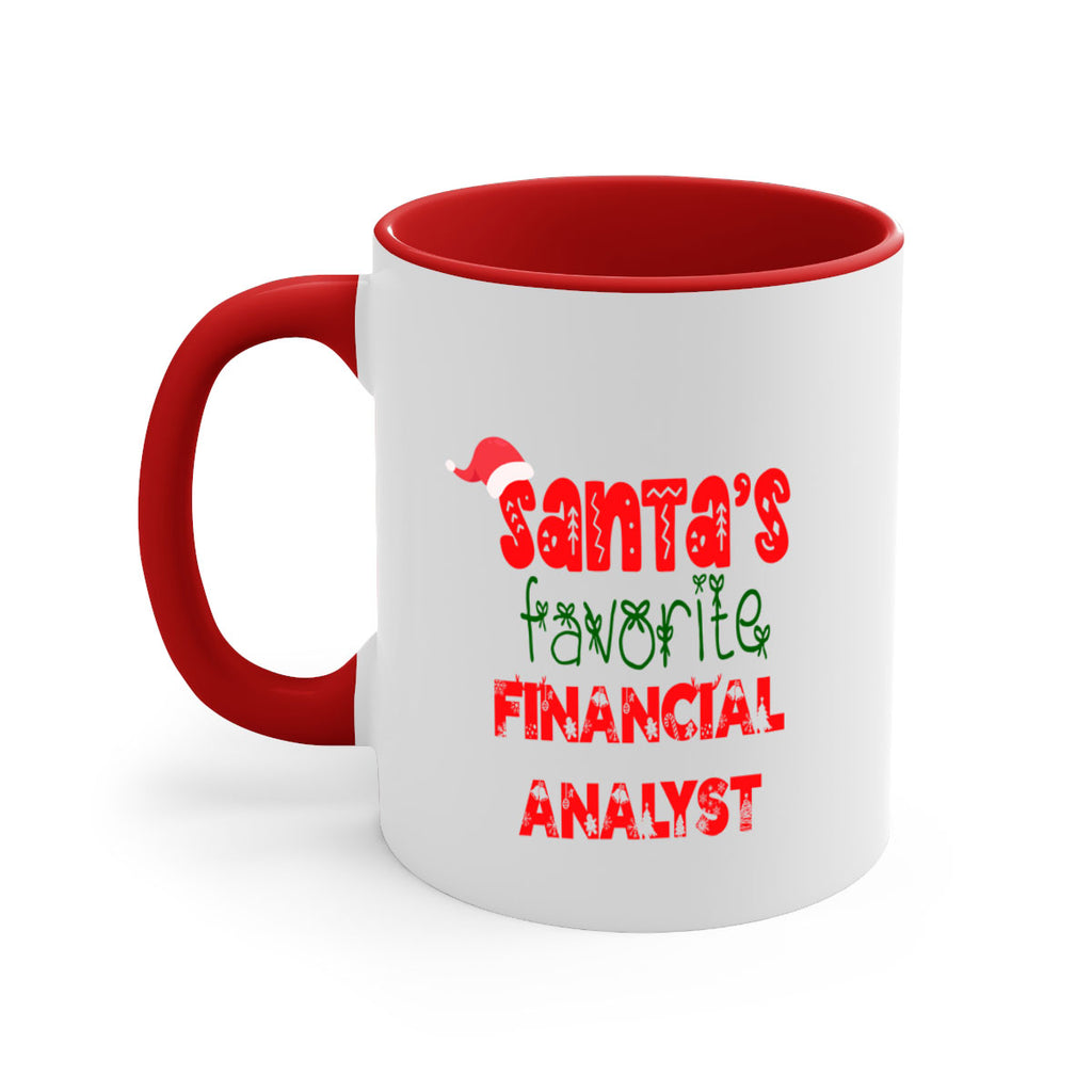 santas favorite financial analyst style 817#- christmas-Mug / Coffee Cup