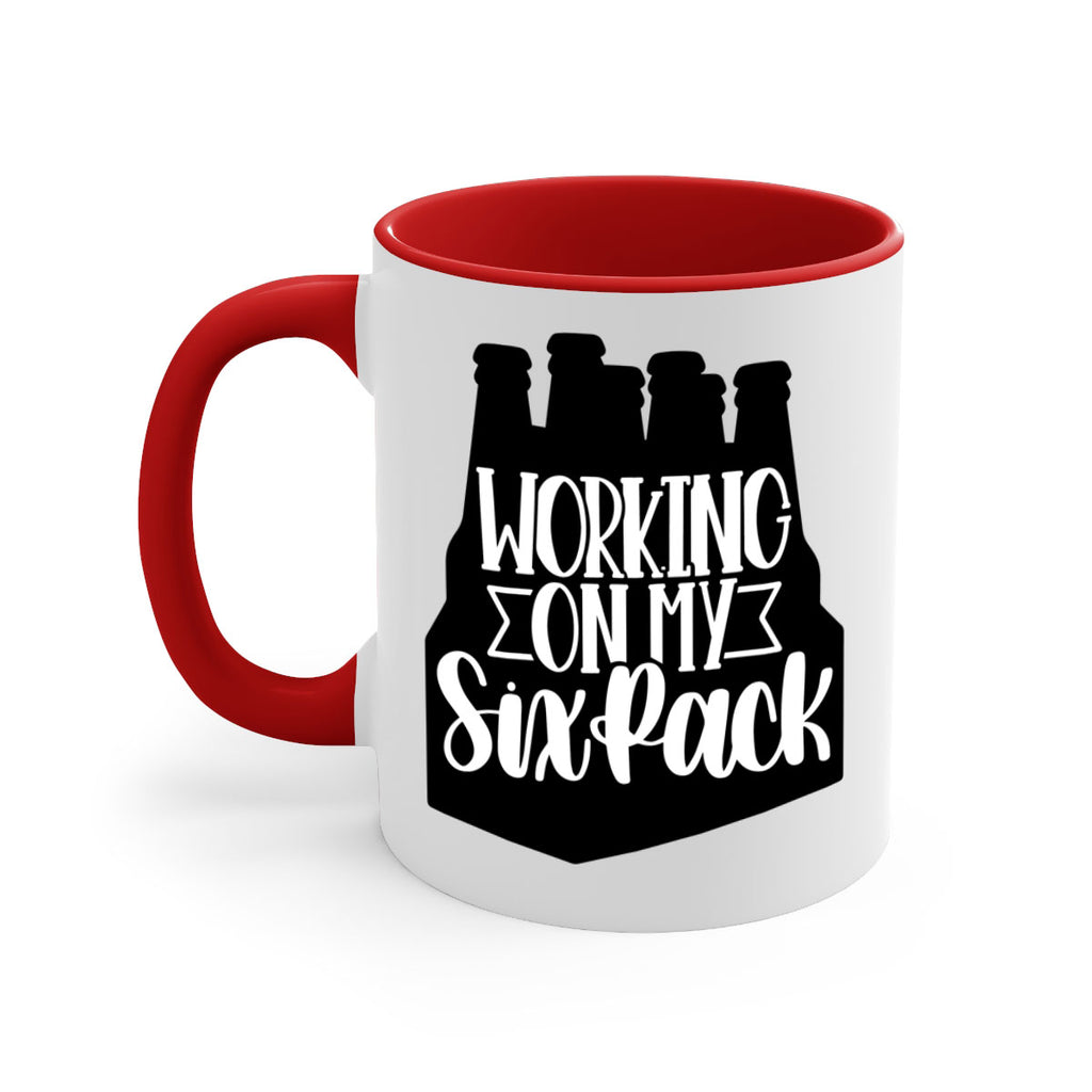 working on my six pack 13#- beer-Mug / Coffee Cup