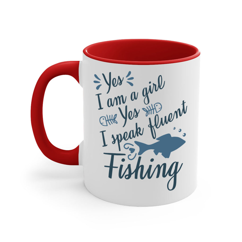 yes i am a girl 9#- fishing-Mug / Coffee Cup