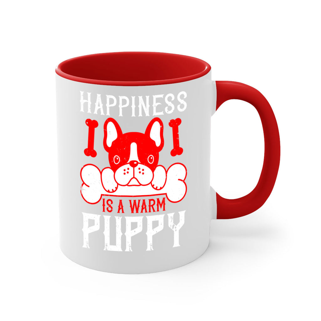 Happiness is a warm puppy Style 203#- Dog-Mug / Coffee Cup