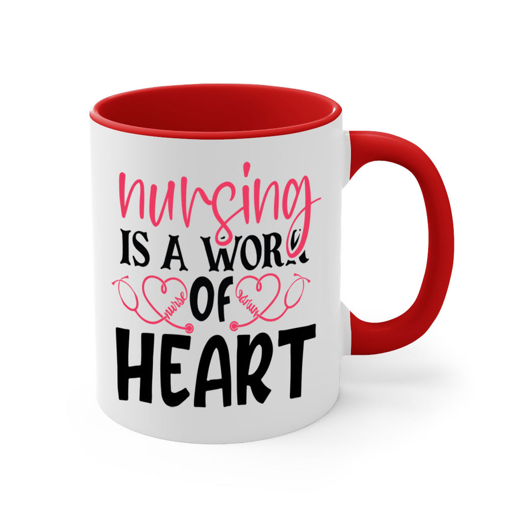 Nursing is a work of heart Style 360#- nurse-Mug / Coffee Cup