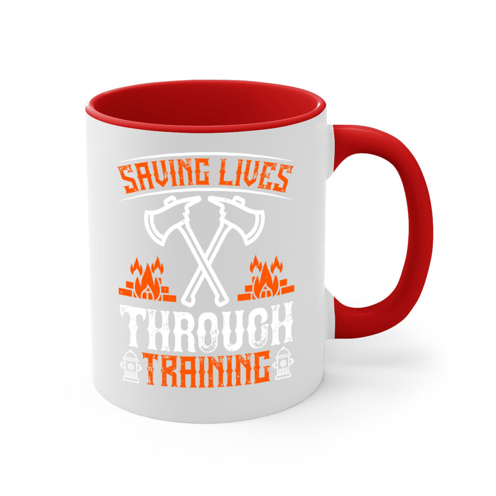 Saving lives through training Style 32#- fire fighter-Mug / Coffee Cup