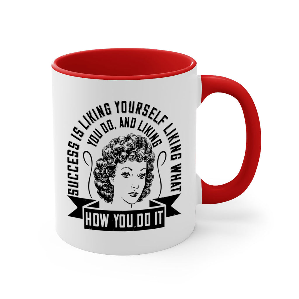 Success is liking yourself liking what you do and liking how you do it Style 16#- Afro - Black-Mug / Coffee Cup