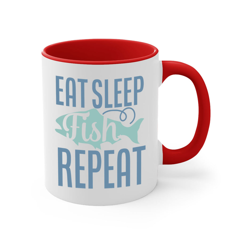 eat sleep fish repeat 222#- fishing-Mug / Coffee Cup