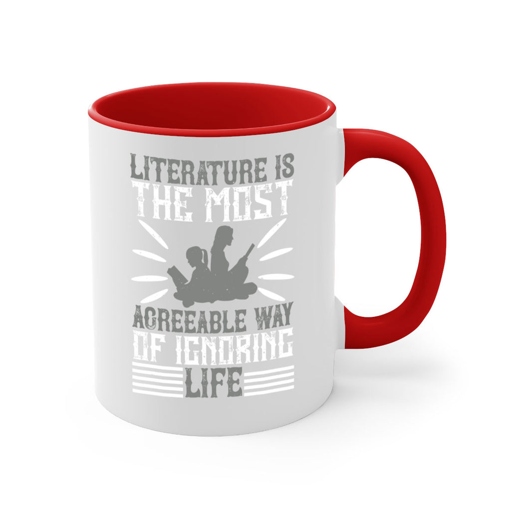 literature is the most agreeable way of ignoring life 61#- Reading - Books-Mug / Coffee Cup