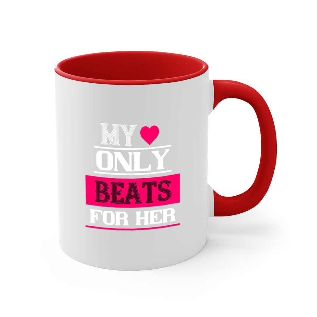 my love only beats for her 36#- valentines day-Mug / Coffee Cup
