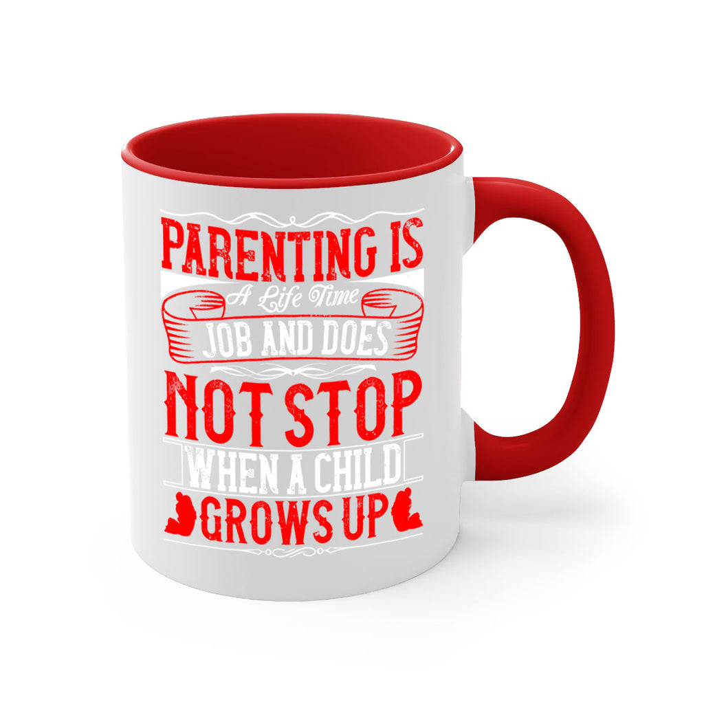 parenting is a life time job and does not stop when a child grows up 29#- parents day-Mug / Coffee Cup