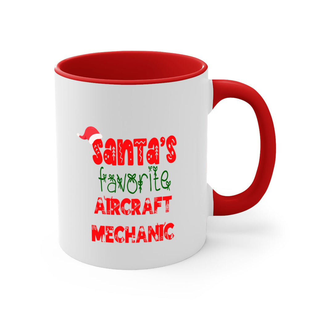santas favorite aircraft mechanic style 634#- christmas-Mug / Coffee Cup