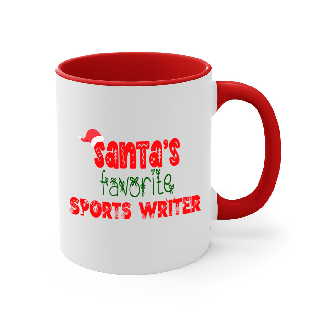 santas favorite sports writer style 1092#- christmas-Mug / Coffee Cup