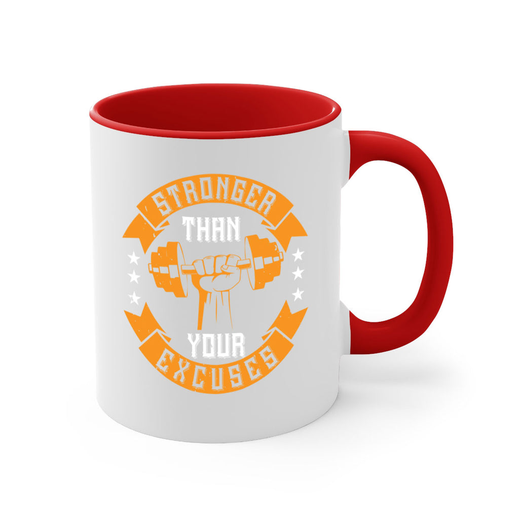 stronger than your excuses 70#- gym-Mug / Coffee Cup