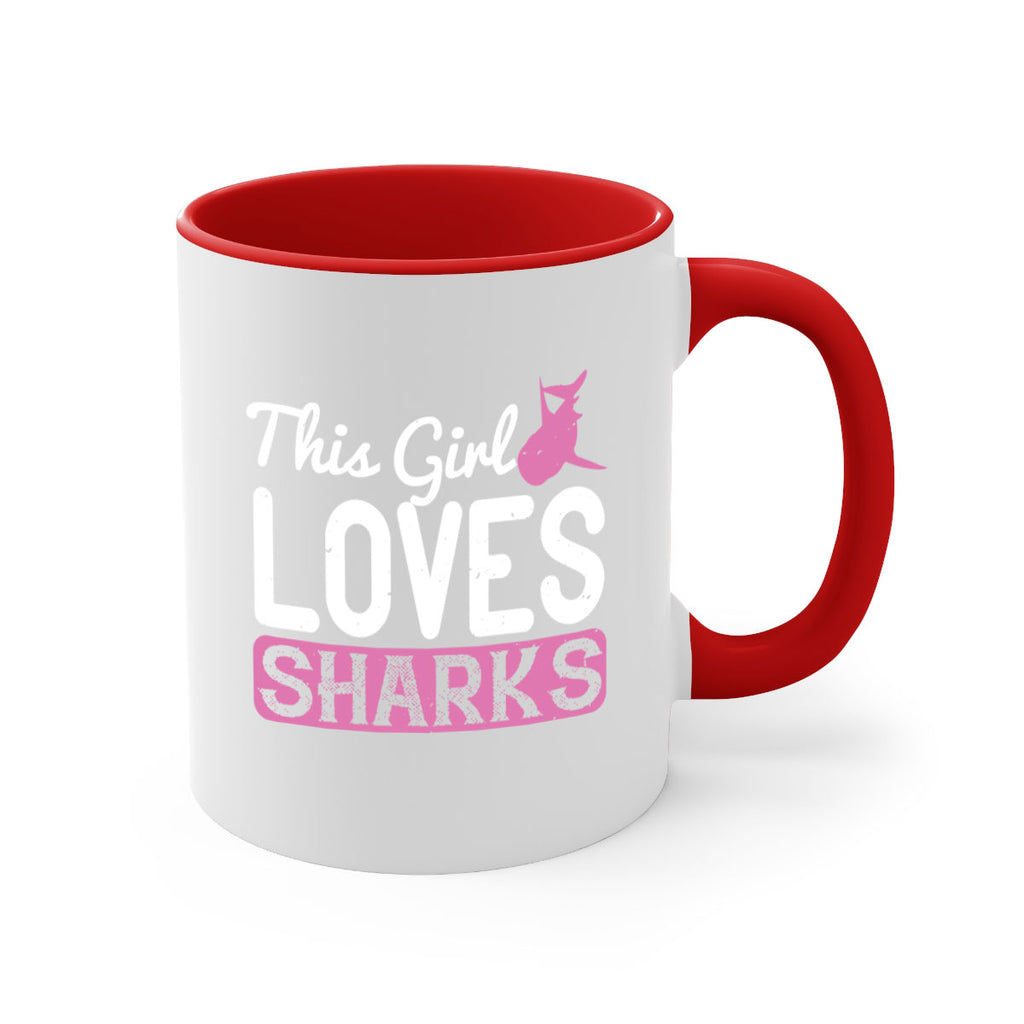 this girl loves sharks Style 12#- Shark-Fish-Mug / Coffee Cup